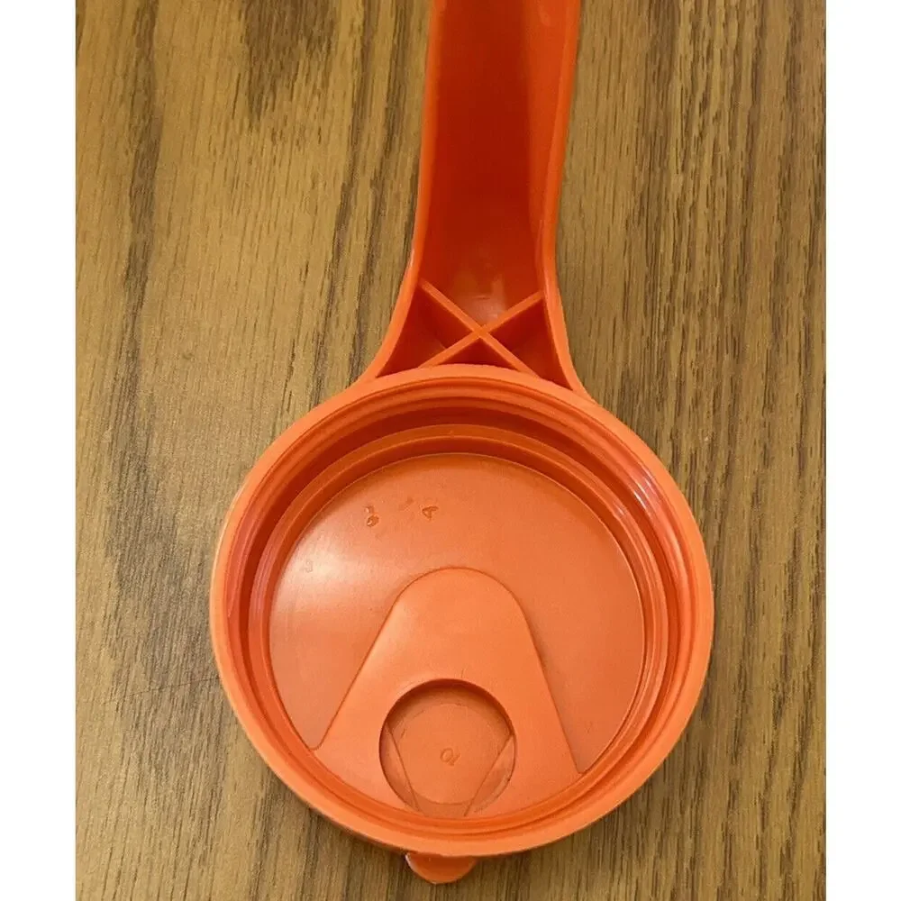 Anchor Hocking TANG Pitcher Swirl Clear Glass Retro Orange Line Quart Size VTG